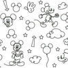 Disney Mickey Mouse Line Art Peel and Stick Wallpaper Peel and Stick Wallpaper RoomMates Roll Black 
