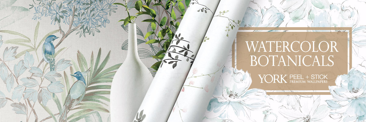 Watercolor Botanicals Premium Peel + Stick Wallpaper