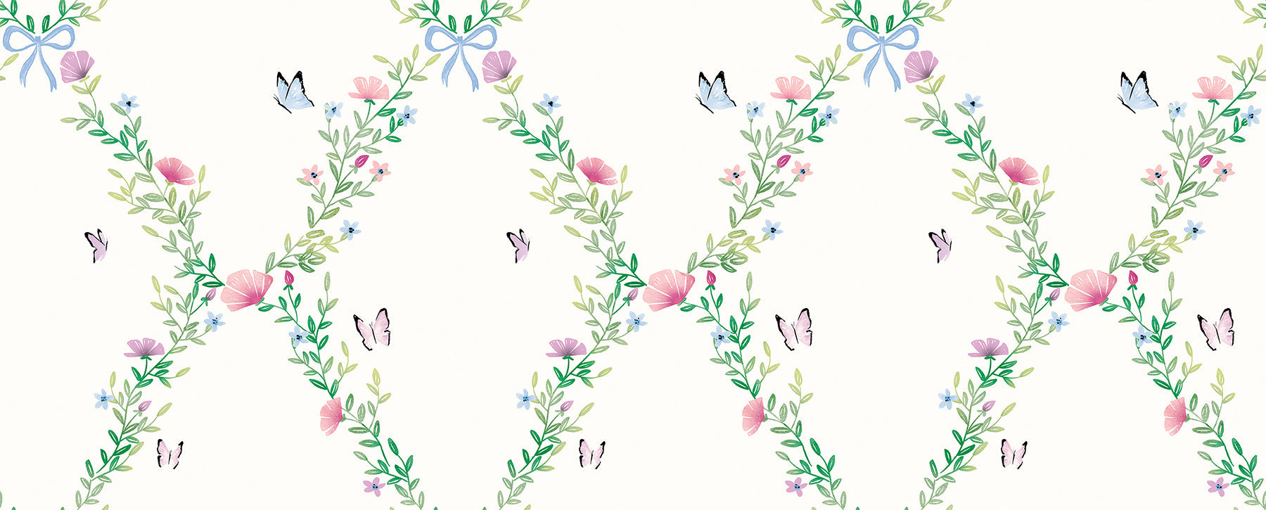 Butterfly Lattice Peel and Stick Mural Peel and Stick Mural 750 Home Mural Ivory 