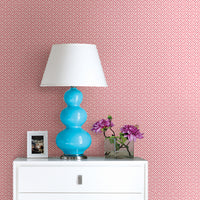 Sete Coral Greek Key Wallpaper Wallpaper A-Street Prints   