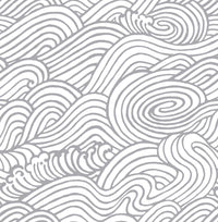 Mare Wave Wallpaper Wallpaper A-Street Prints Double Roll Grey 