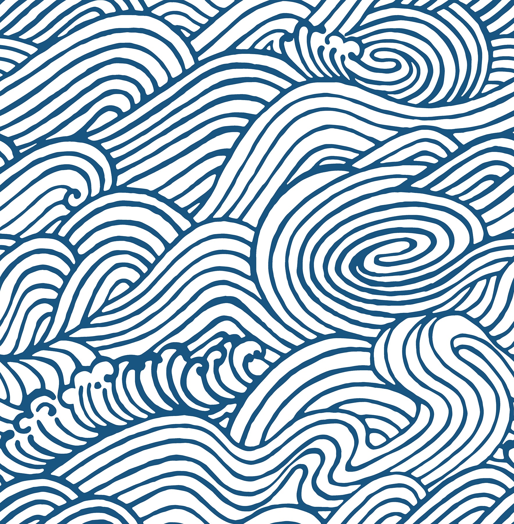 Mare Wave Wallpaper Wallpaper A-Street Prints Double Roll Navy 