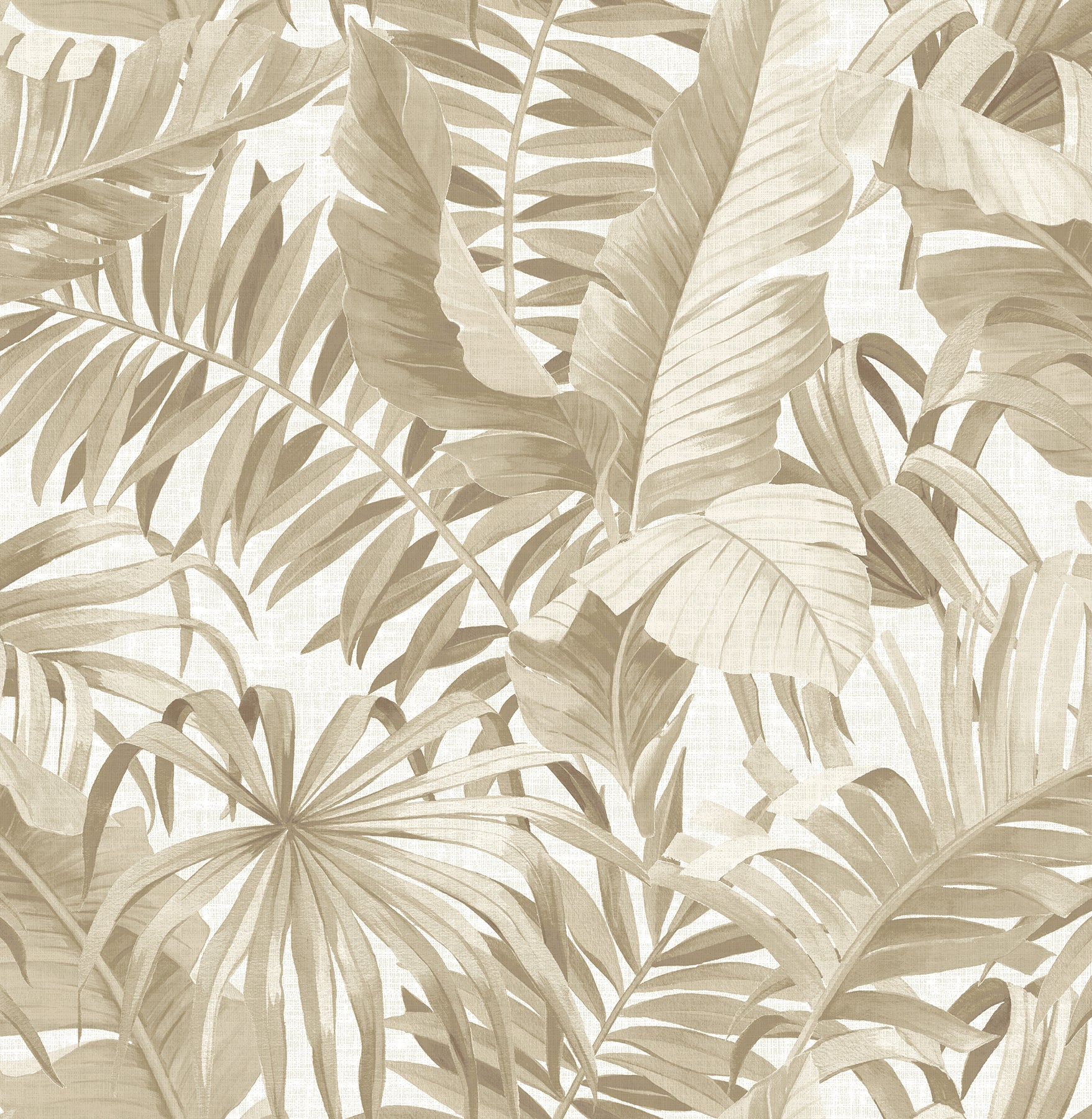 Alfresco Palm Leaf Wallpaper Wallpaper A-Street Prints Double Roll Taupe 