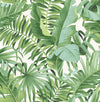 Alfresco Palm Leaf Wallpaper Wallpaper A-Street Prints Double Roll Green 