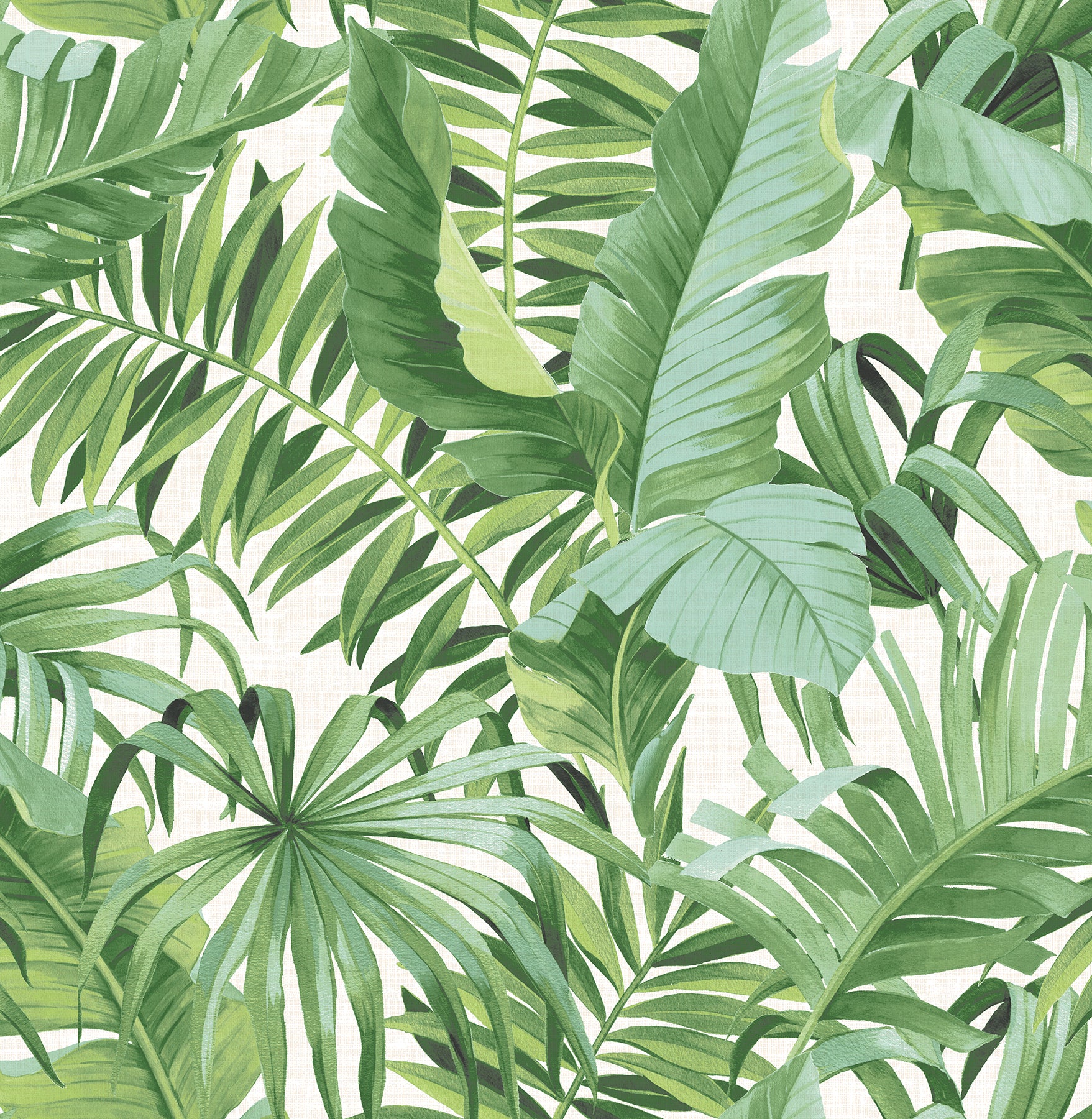 Alfresco Palm Leaf Wallpaper Wallpaper A-Street Prints Double Roll Green 