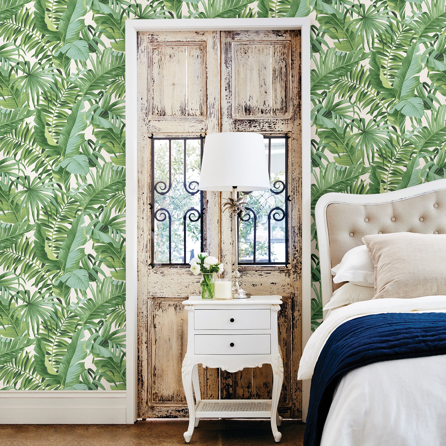 Alfresco Palm Leaf Wallpaper Wallpaper A-Street Prints   