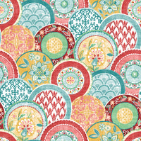 Laguna Coral Plate Wallpaper Wallpaper A-Street Prints Double Roll Coral 