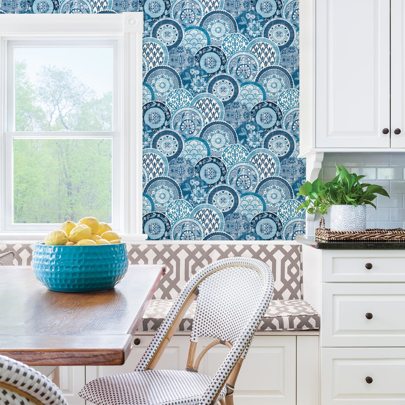 Laguna Coral Plate Wallpaper Wallpaper A-Street Prints   