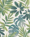 Nocturnum Leaf Wallpaper Wallpaper A-Street Prints Double Roll White 