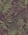 Nocturnum Leaf Wallpaper Wallpaper A-Street Prints Double Roll Maroon 