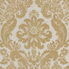 Shadow Flocked Damask Wallpaper Wallpaper A-Street Prints Double Roll Khaki 