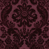 Shadow Flocked Damask Wallpaper Wallpaper A-Street Prints Double Roll Merlot 