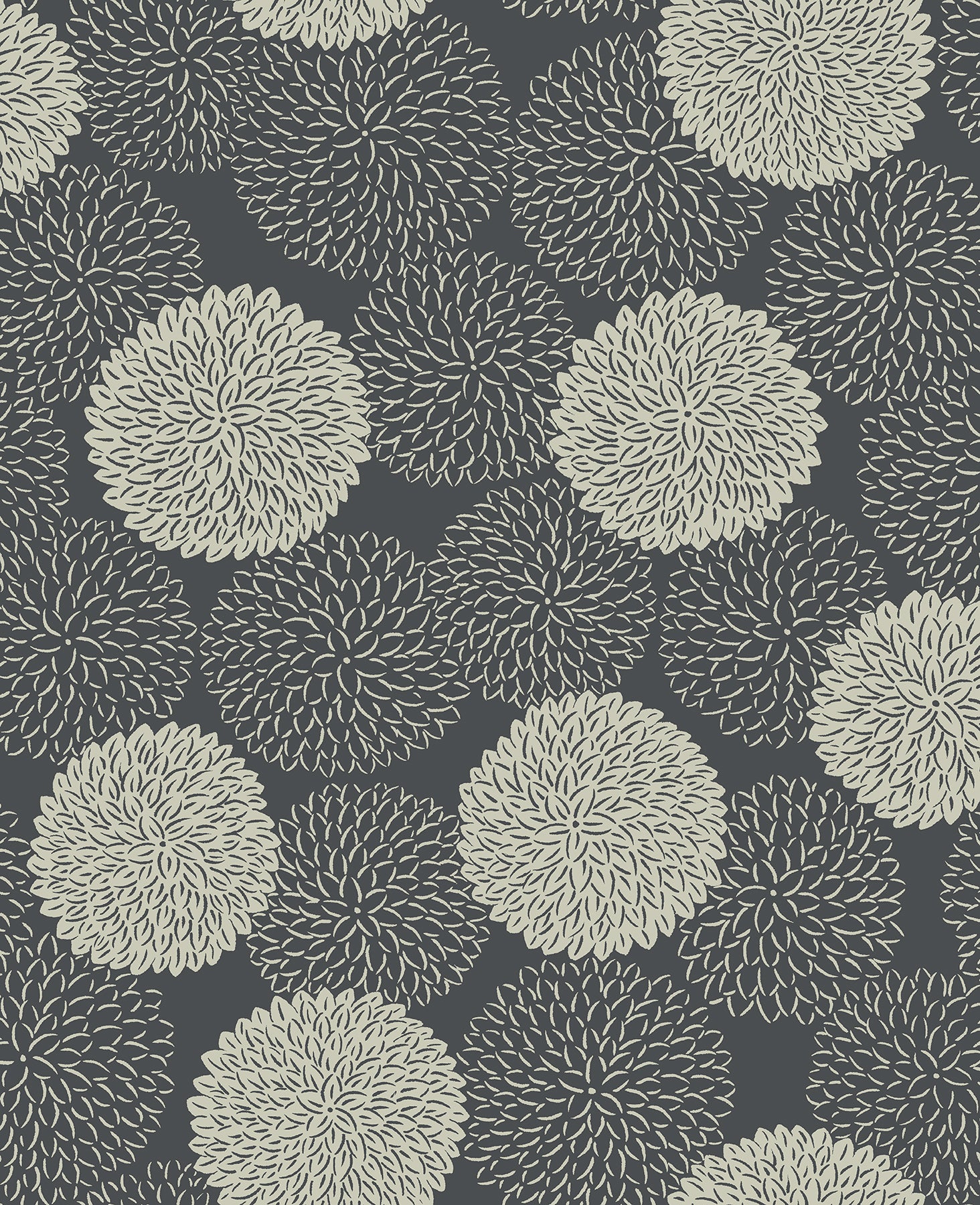 Blithe Floral Wallpaper Wallpaper A-Street Prints Double Roll Charcoal 