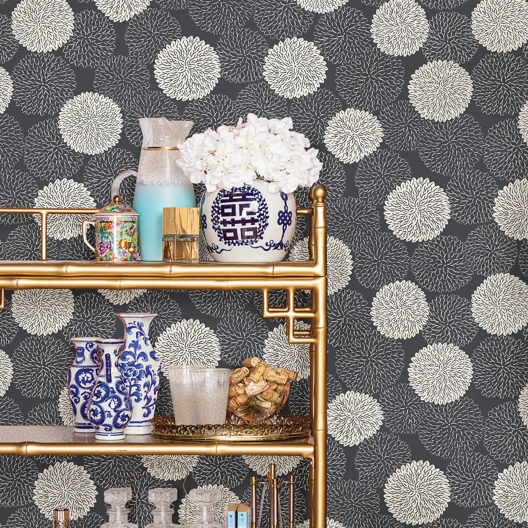 Blithe Floral Wallpaper Wallpaper A-Street Prints   