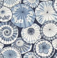 Mikado Parasol Wallpaper Wallpaper A-Street Prints Double Roll Blue 