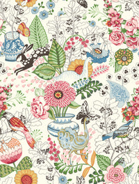 Whimsy Fauna Wallpaper Wallpaper A-Street Prints Double Roll Multicolor 