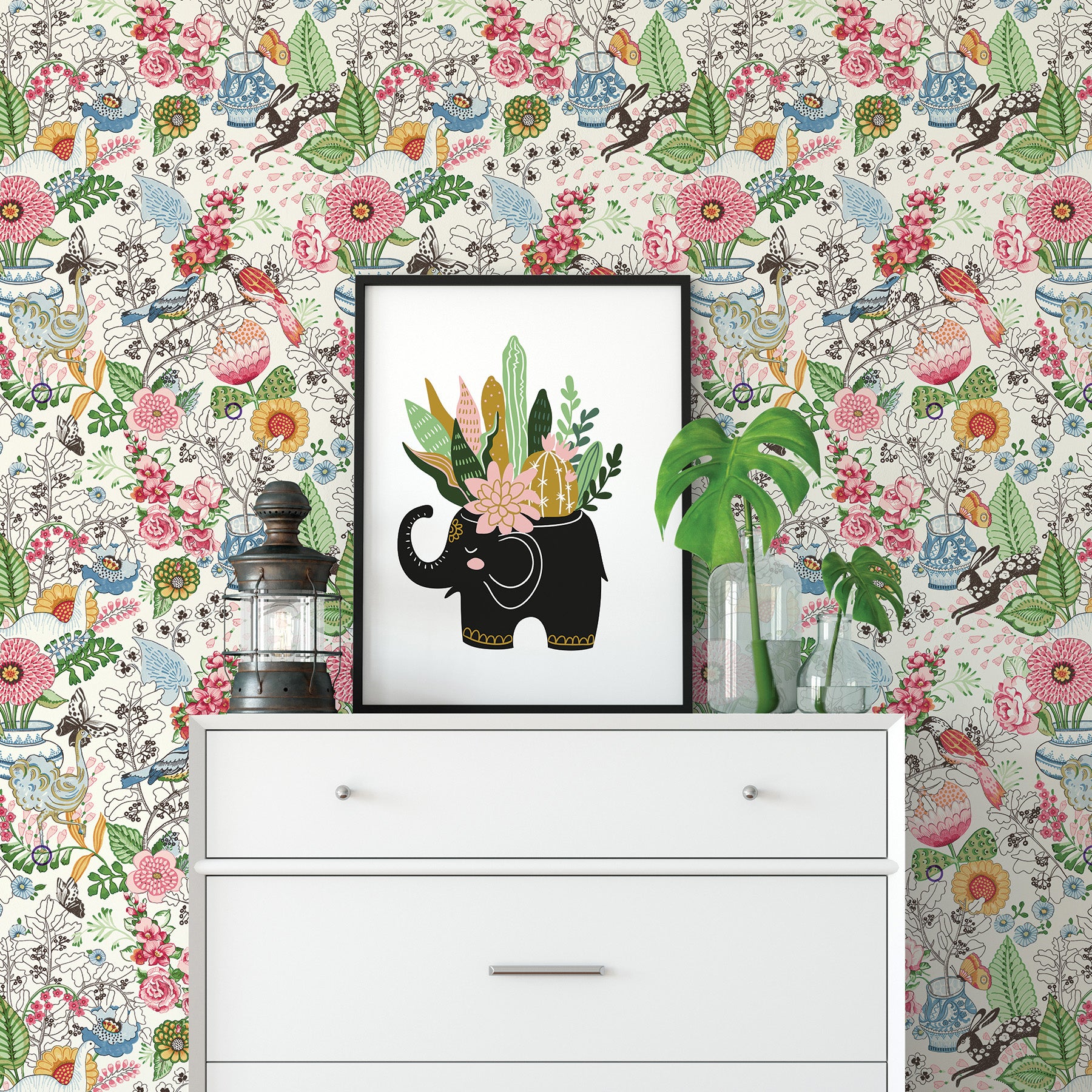 Whimsy Fauna Wallpaper Wallpaper A-Street Prints   