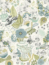 Whimsy Fauna Wallpaper Wallpaper A-Street Prints Double Roll Green 