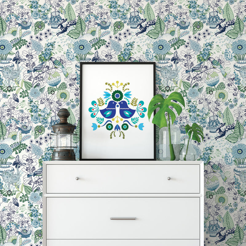 Whimsy Fauna Wallpaper Wallpaper A-Street Prints   