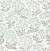 Floret Floral Wallpaper Wallpaper A-Street Prints Double Roll Blue 