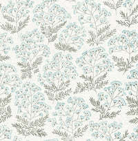 Floret Floral Wallpaper Wallpaper A-Street Prints Double Roll Blue 