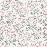Floret Floral Wallpaper Wallpaper A-Street Prints Double Roll Pink 