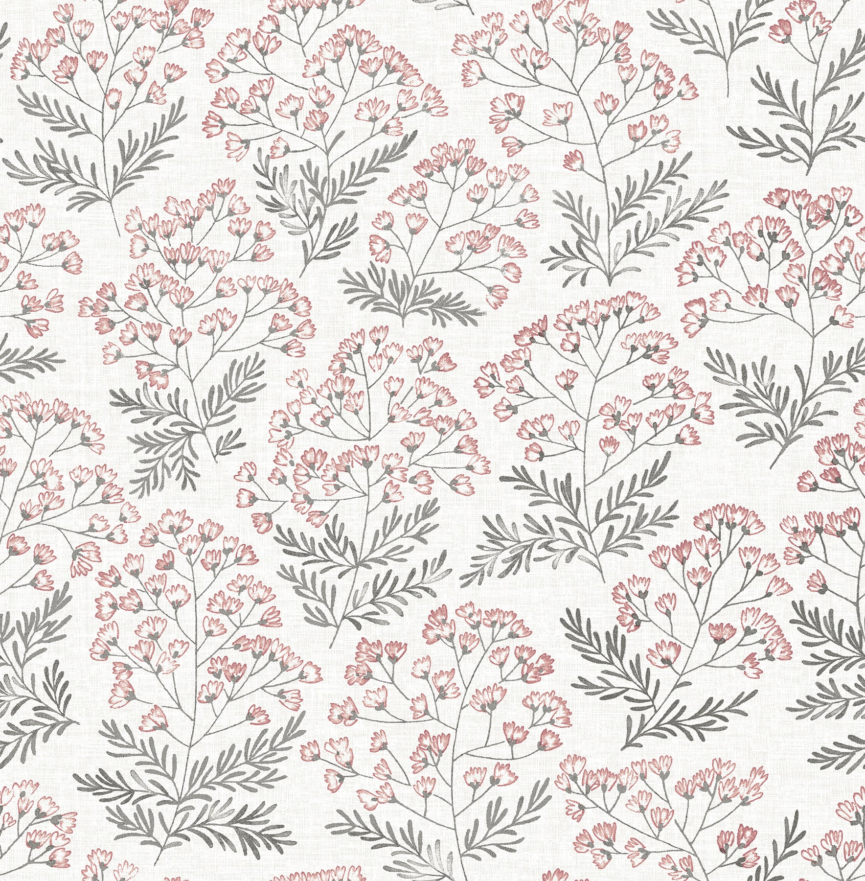 Floret Floral Wallpaper Wallpaper A-Street Prints Double Roll Pink 
