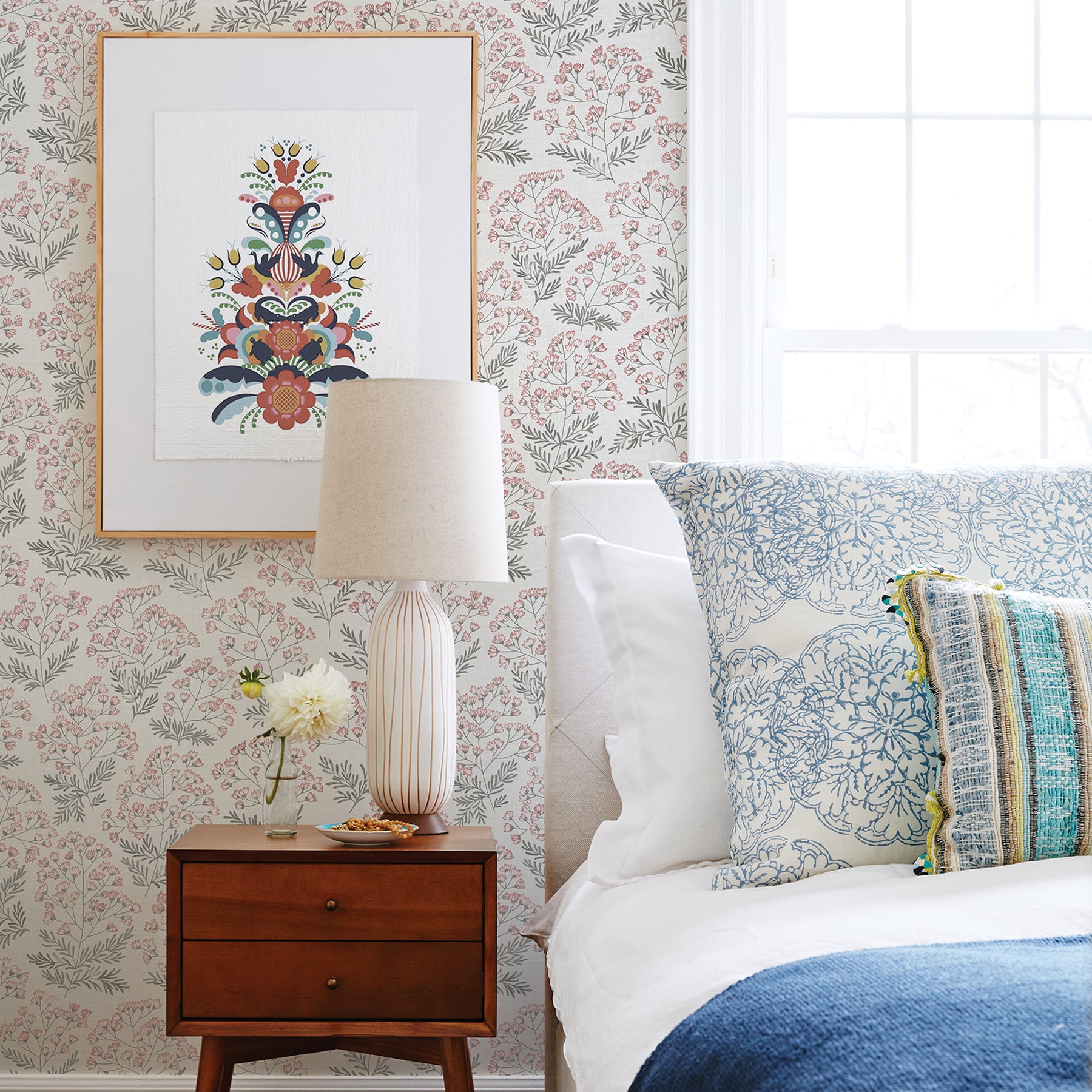 Floret Floral Wallpaper Wallpaper A-Street Prints   