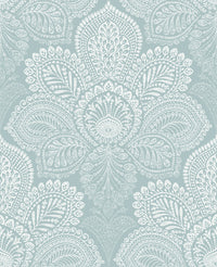 Triumph Medallion Wallpaper Wallpaper A-Street Prints Double Roll Light Blue 