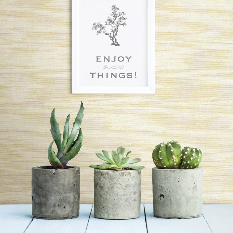 Agave Light Faux Grasscloth Wallpaper Wallpaper A-Street Prints   