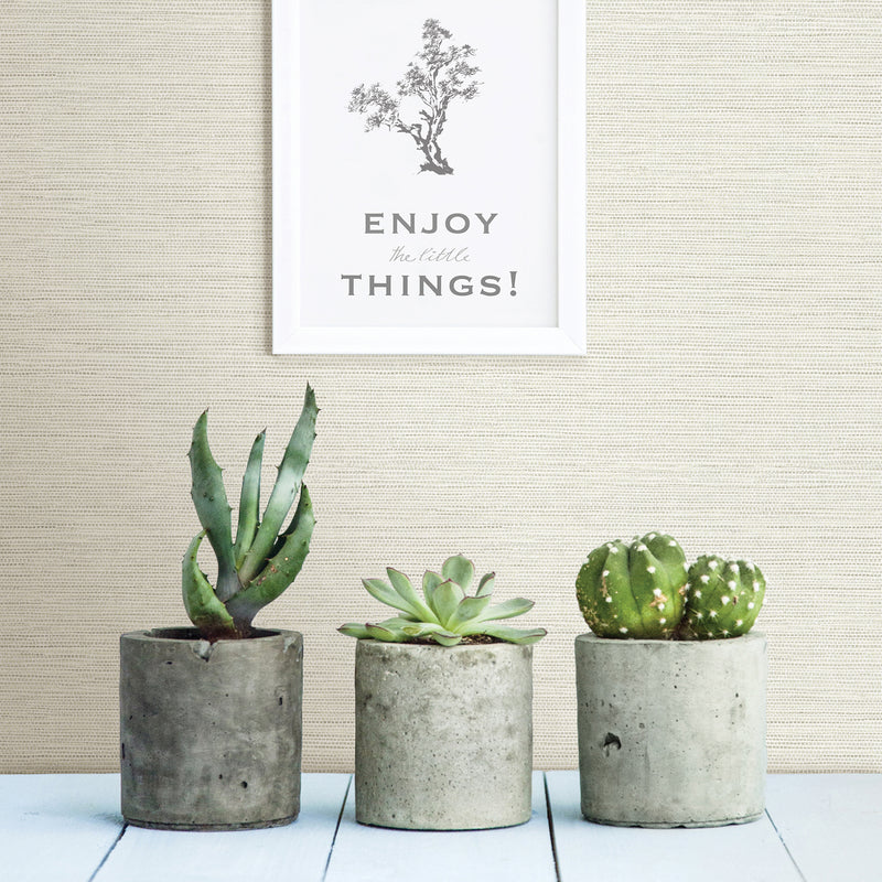 Agave Light Faux Grasscloth Wallpaper Wallpaper A-Street Prints   