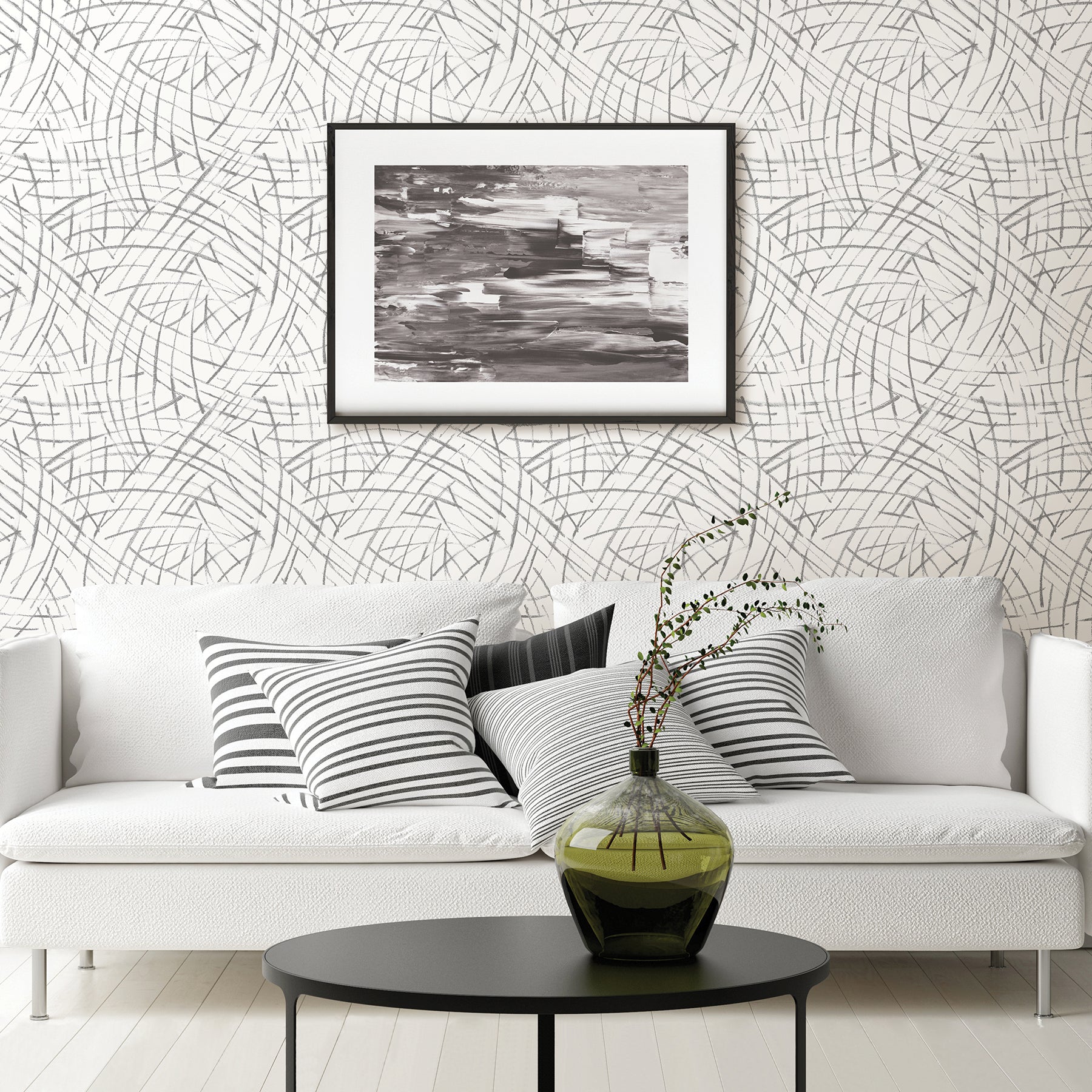 Willy Nilly Brushstrokes Wallpaper Wallpaper A-Street Prints   