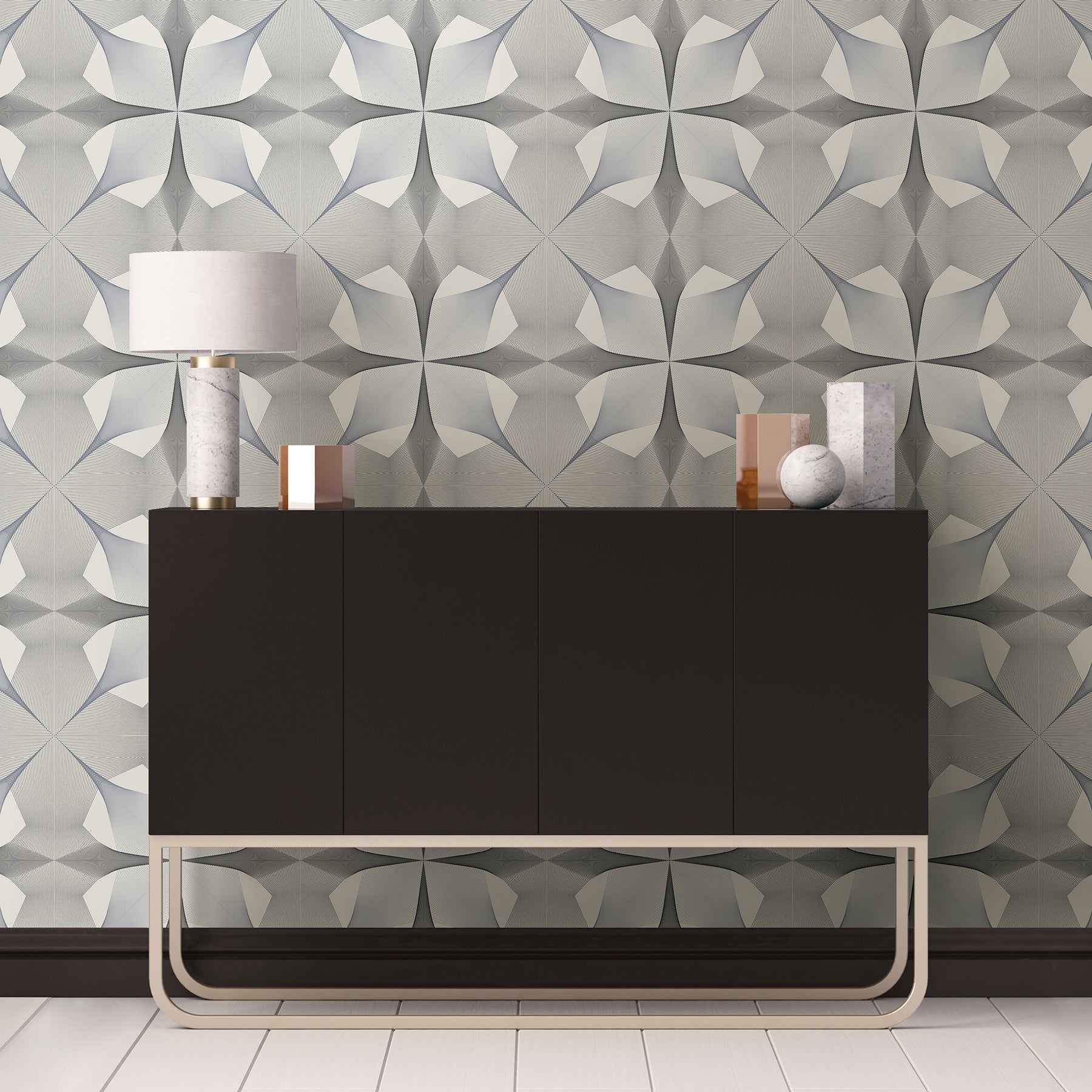 Radius Geometric Wallpaper Wallpaper A-Street Prints   