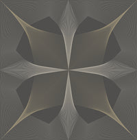 Radius Geometric Wallpaper Wallpaper A-Street Prints Double Roll Dark Brown 