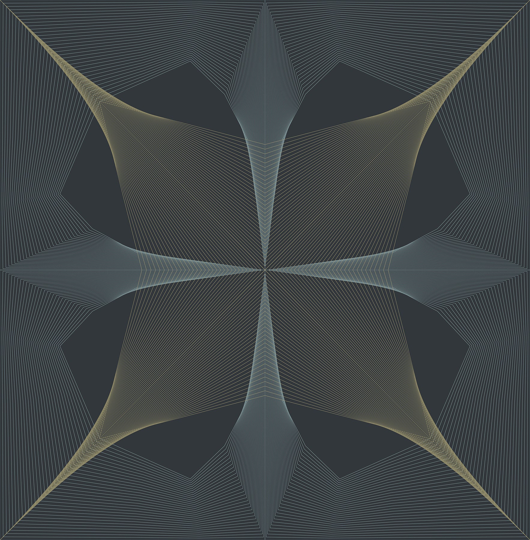 Radius Geometric Wallpaper Wallpaper A-Street Prints Double Roll Navy 