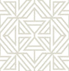 Helios Geometric Wallpaper Wallpaper A-Street Prints Double Roll Bone 