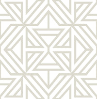 Helios Geometric Wallpaper Wallpaper A-Street Prints Double Roll Bone 