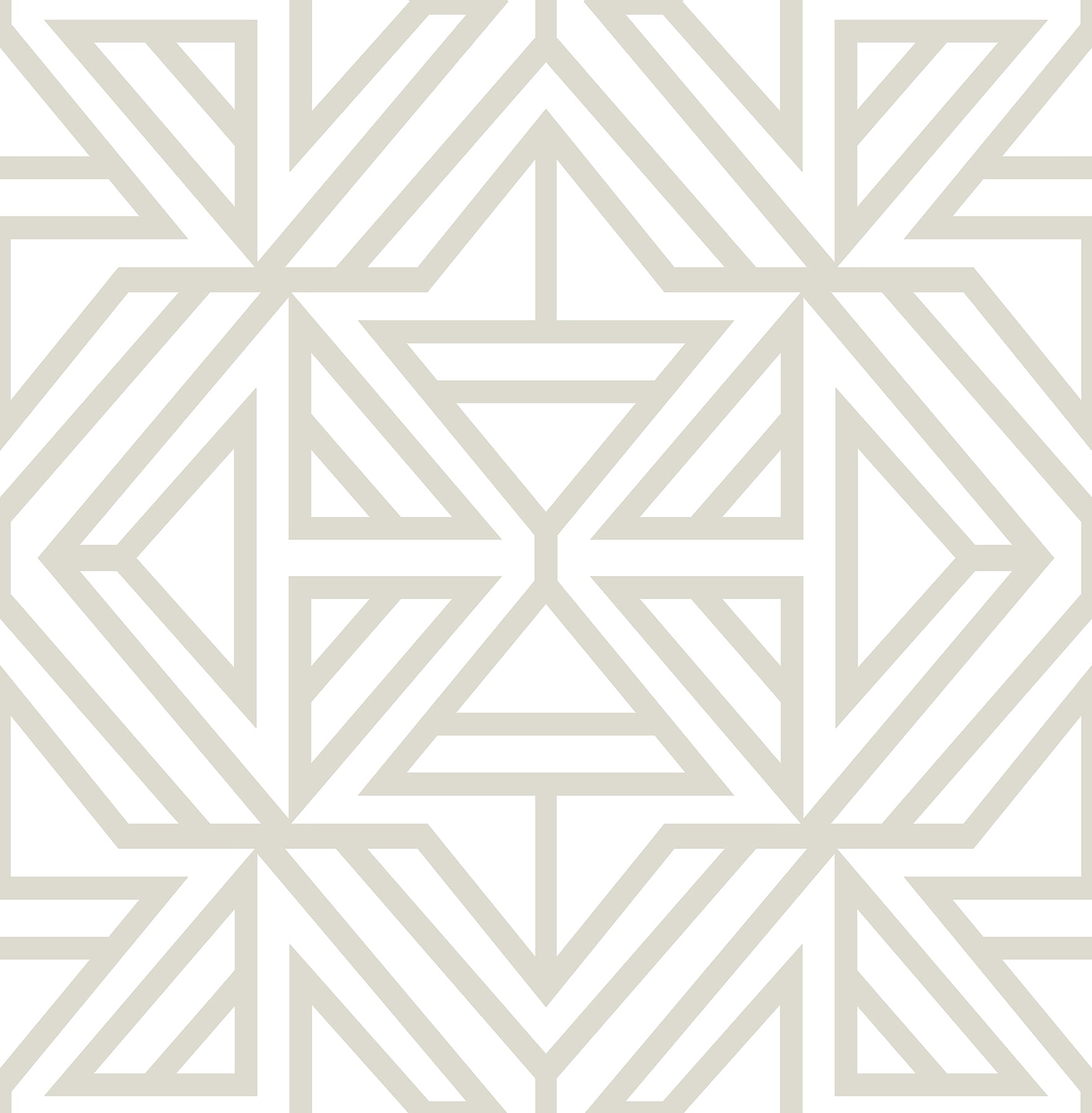 Helios Geometric Wallpaper Wallpaper A-Street Prints Double Roll Bone 