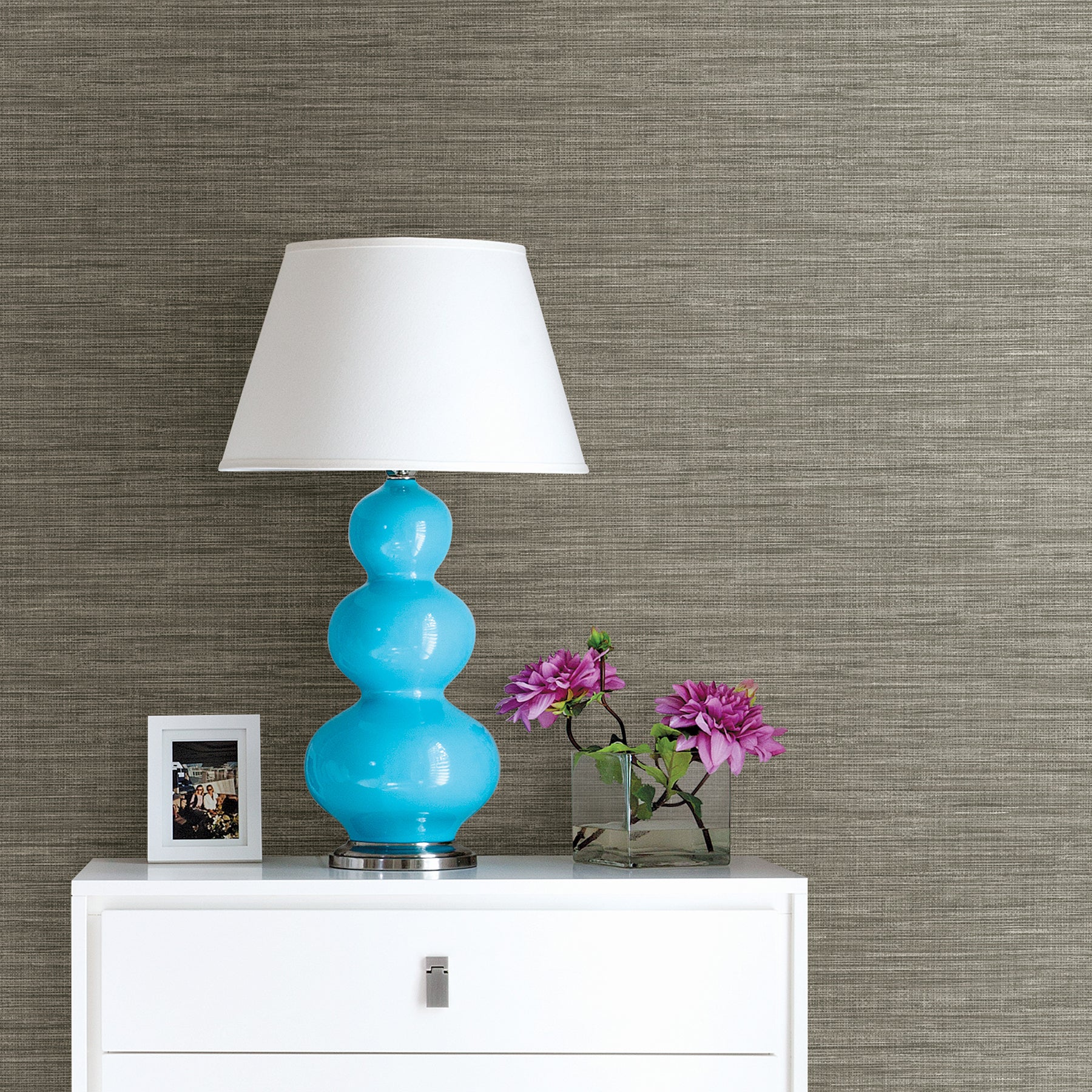 Exhale Faux Grasscloth Wallpaper Wallpaper A-Street Prints   