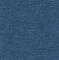 Exhale Faux Grasscloth Wallpaper Wallpaper A-Street Prints Double Roll Dark Blue 