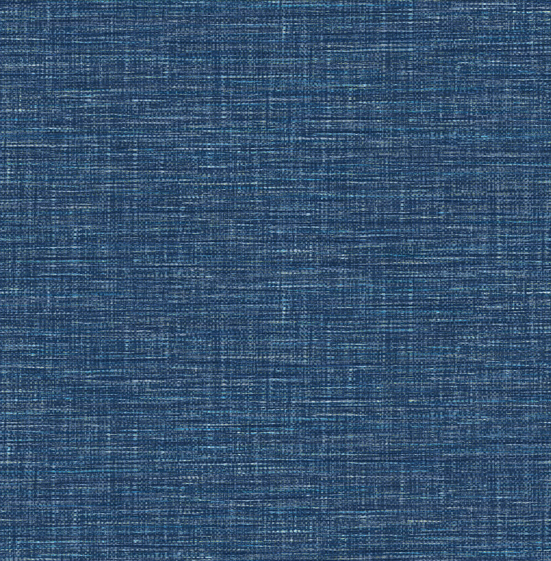 Exhale Faux Grasscloth Wallpaper Wallpaper A-Street Prints Double Roll Dark Blue 
