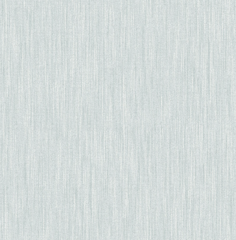 Chenille Faux Linen Wallpaper Wallpaper A-Street Prints Double Roll Light Blue 