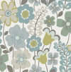 Piper Floral Wallpaper Wallpaper A-Street Prints Double Roll Green 