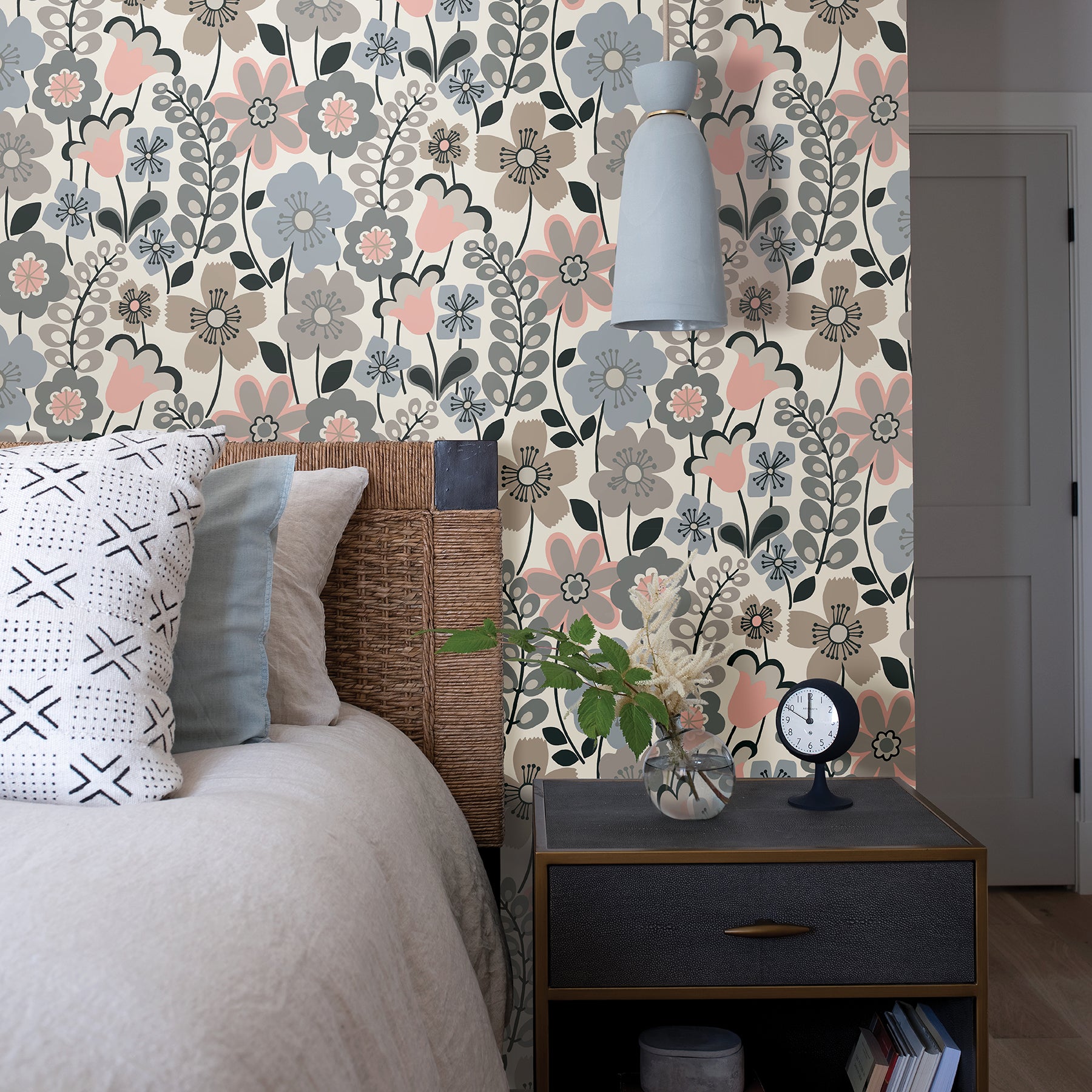 Piper Floral Wallpaper Wallpaper A-Street Prints   