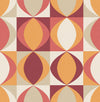 Archer Linen Geometric Wallpaper Wallpaper A-Street Prints Double Roll Red 