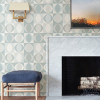 Archer Linen Geometric Wallpaper Wallpaper A-Street Prints   