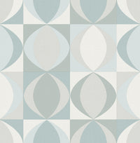 Archer Linen Geometric Wallpaper Wallpaper A-Street Prints Double Roll Light Blue 