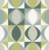 Archer Linen Geometric Wallpaper Wallpaper A-Street Prints Double Roll Green 