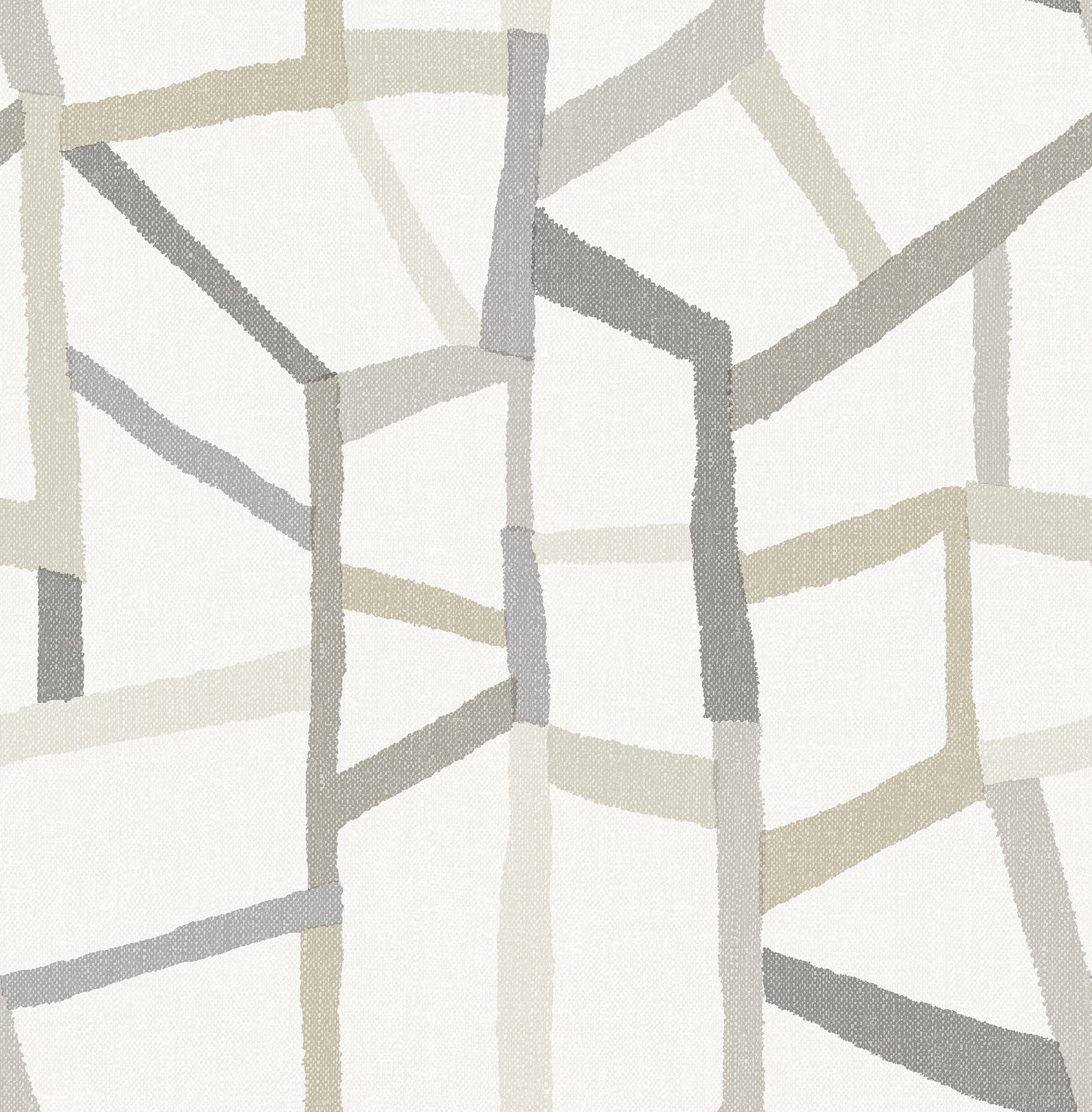 Tate Geometric Linen Wallpaper Wallpaper A-Street Prints Double Roll Grey 