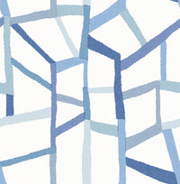 Tate Geometric Linen Wallpaper Wallpaper A-Street Prints Double Roll Blue 